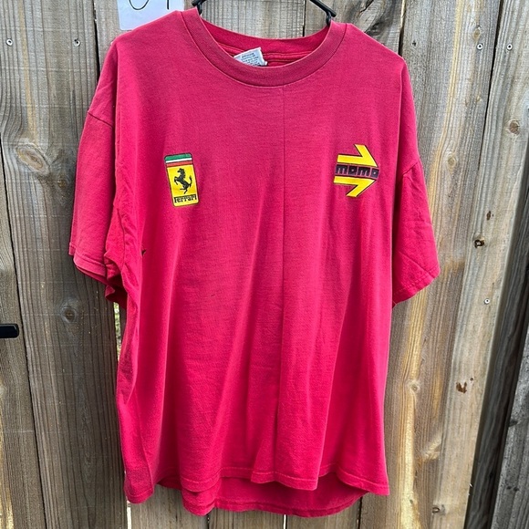 Vintage Red Ferrari Logo T-Shirt Size XL - Picture 1 of 6